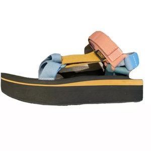 Teva Flatform Universal Light Multi Platform Sandals Womens Size 8
